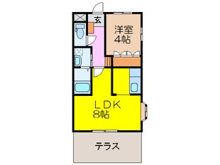 ジャスコ前 徒歩5分 1階の物件間取画像